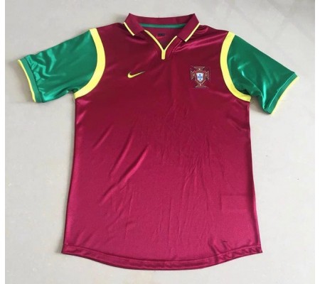 Portugal 99/00 Home Red Soccer Jersey